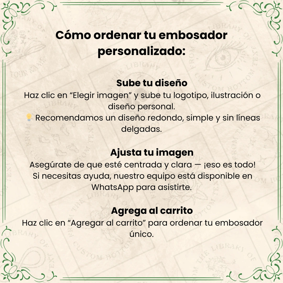 Diseño propio para tu embosador